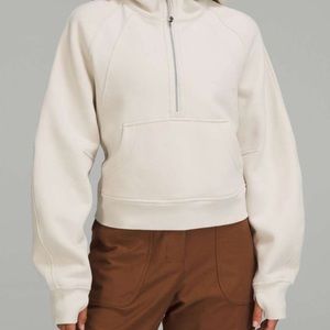 Lululemon half zip scuba hoodie natural ivory m/l